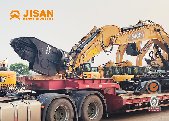 Ciseaux à démolition Jisan Hardox Pour les excavatrices Ciseaux à cylindre unique Ciseaux pour voitures Ciseaux hydrauliques pour déchets métalliques