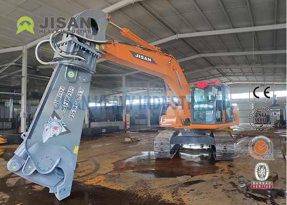 Coupe et récupération de déchets avec Teyun Tycs450rt cisaillement hydraulique pour les pelles sur les sites de démolition industrielle