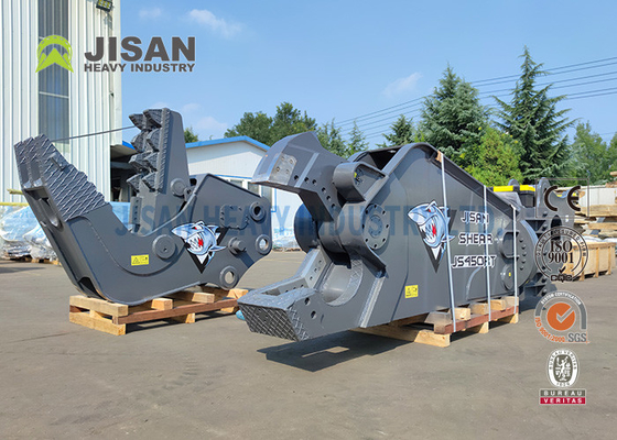 Coupe et récupération de déchets avec Teyun Tycs450rt cisaillement hydraulique pour les pelles sur les sites de démolition industrielle