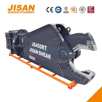 Ciseaux hydrauliques pour couper et récupérer des déchets sur les sites de démolition industrielle avec rotation à 360 degrés