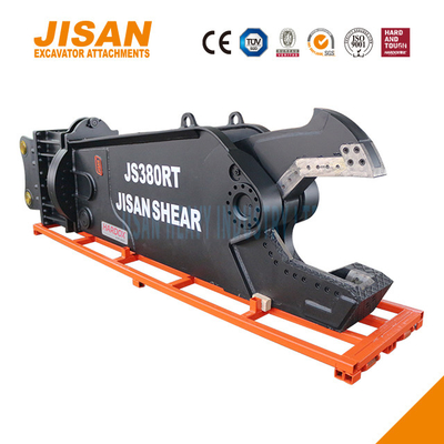 Ciseaux hydrauliques pour couper et récupérer des déchets sur les sites de démolition industrielle avec rotation à 360 degrés