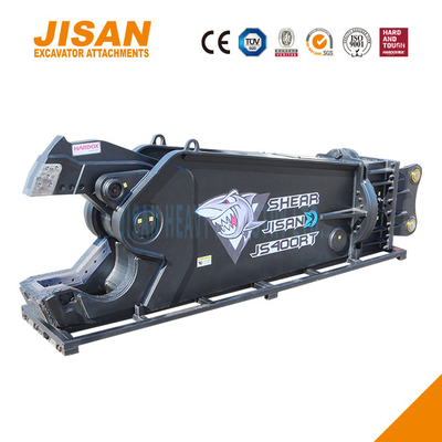 Cisailles à métaux pour excavatrice JS400RT conçues pour une efficacité et une résistance maximales, vanne de vitesse de rotation à 360 degrés et force de coupe de 800T