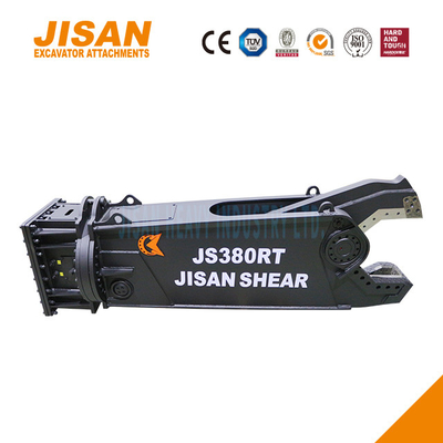 Cisailles à métaux pour excavatrice JS400RT conçues pour une efficacité et une résistance maximales, vanne de vitesse de rotation à 360 degrés et force de coupe de 800T