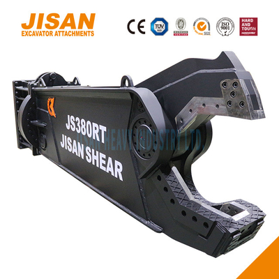 Cisailles à métaux pour excavatrice JS400RT conçues pour une efficacité et une résistance maximales, vanne de vitesse de rotation à 360 degrés et force de coupe de 800T