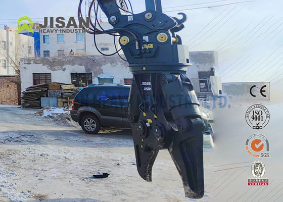 Cisailles à métaux pour excavatrice JISAN avec moteur de rotation hydraulique à 360 degrés, puissance élevée et longue durabilité