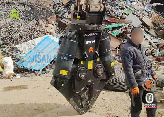 Cisailles à métaux pour excavatrice JISAN avec moteur de rotation hydraulique à 360 degrés, puissance élevée et longue durabilité