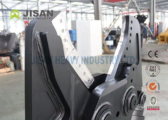 Ciseaux métalliques pour excavatrice à rotation hydraulique à 360° et à lame remplaçable pour les opérations de démolition et de recyclage