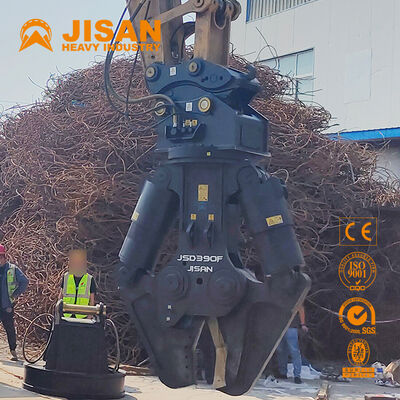 Ciseaux métalliques polyvalents pour excavatrice avec ouverture de mâchoire large et cylindre de puissance puissant pour le recyclage et la démolition du béton