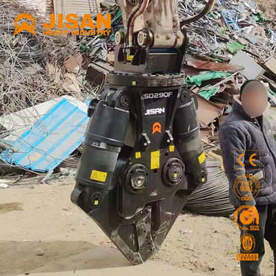 Ciseaux métalliques polyvalents pour excavatrice avec ouverture de mâchoire large et cylindre de puissance puissant pour le recyclage et la démolition du béton