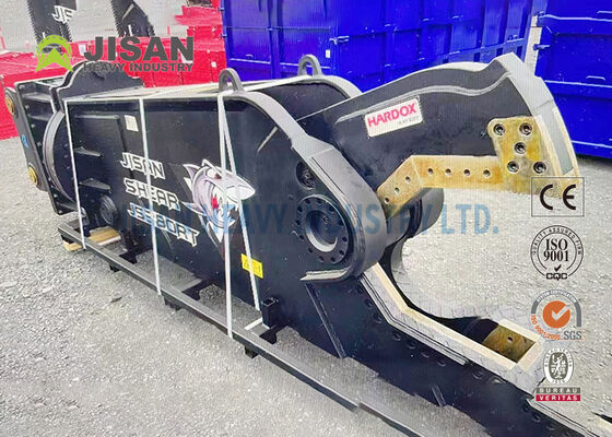 Cisailles hydrauliques pour excavateur pour démolition industrielle, traitement et récupération de ferraille