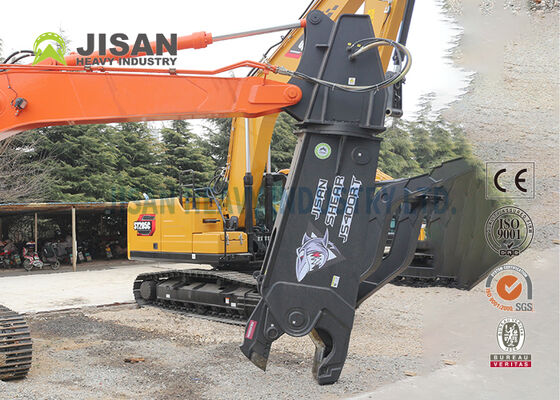 Hardox 450 Excavateur en acier résistant à l'usure Cisailleuse métallique à rotation de 360 degrés pour l'installation de bras de 40 à 50 tonnes