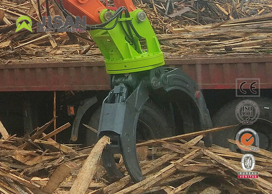 Double raccordement rotatif hydraulique en bois de charpente 1800 mm ouverture de mâchoire pour excavateur CAT 336